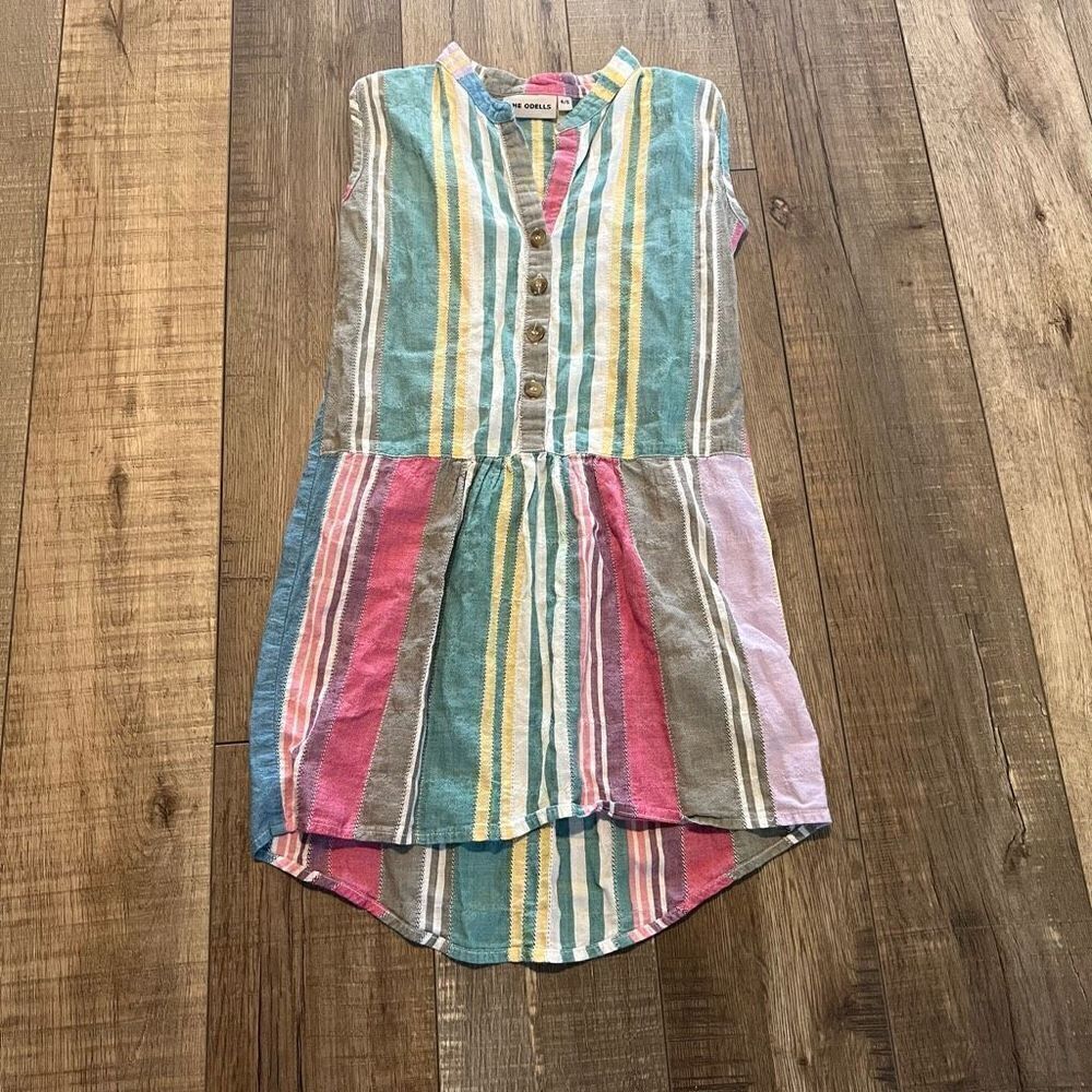 The Odells 4/5 Multicolored Striped Short Dress Anthropologie girls